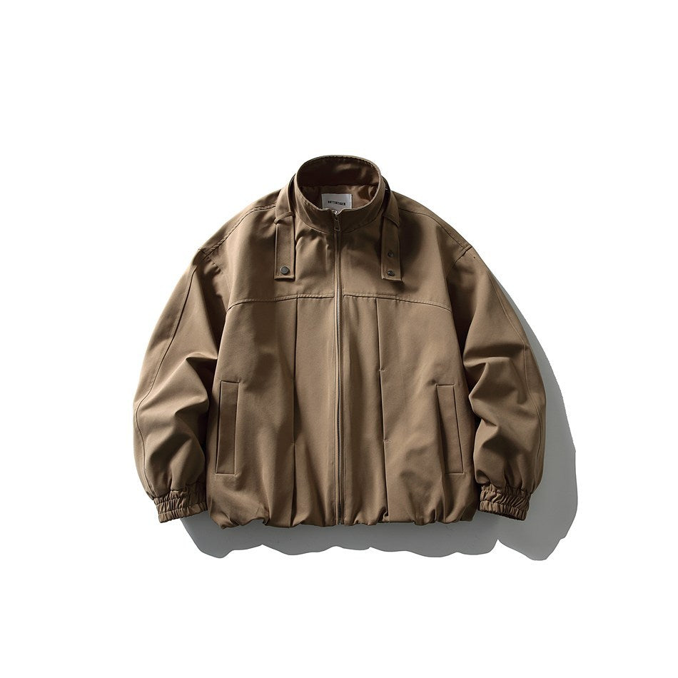 Herren Boxy-Blousonjacke im Overshirt-Stil mit Stehkragen und Riemen-Detail Shop Nory