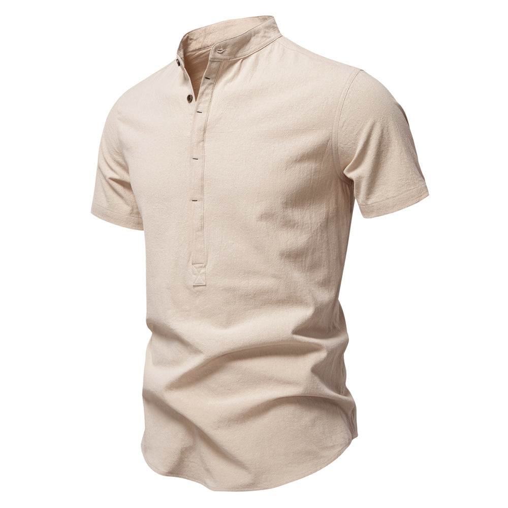 Herren Kurzarm Henley-Shirt mit praktischer Knopfleiste und modernem Design