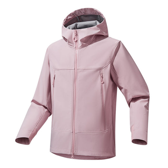 Herren Softshell‑Kapuzenjacke mit Stretch, wind- und wasserabweisender Membran und Zwei‑Wege‑Reißverschluss Shop Nory