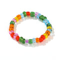 Damenarmband mit bunten und transparenten Acrylperlen Shop Nory