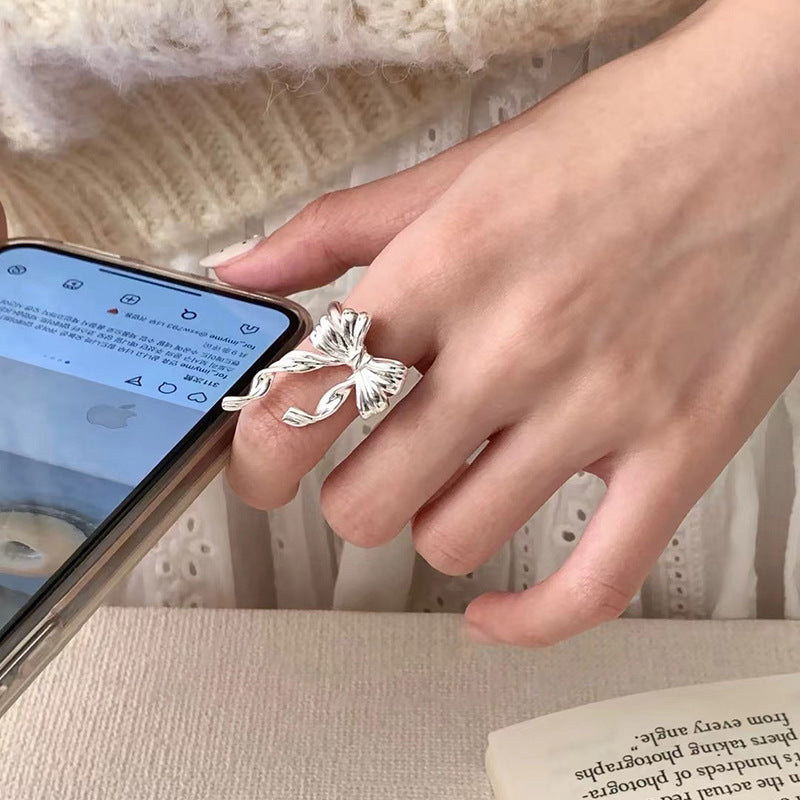 Damen Offener Ring mit kunstvollem Schleifen-Motiv Shop Nory