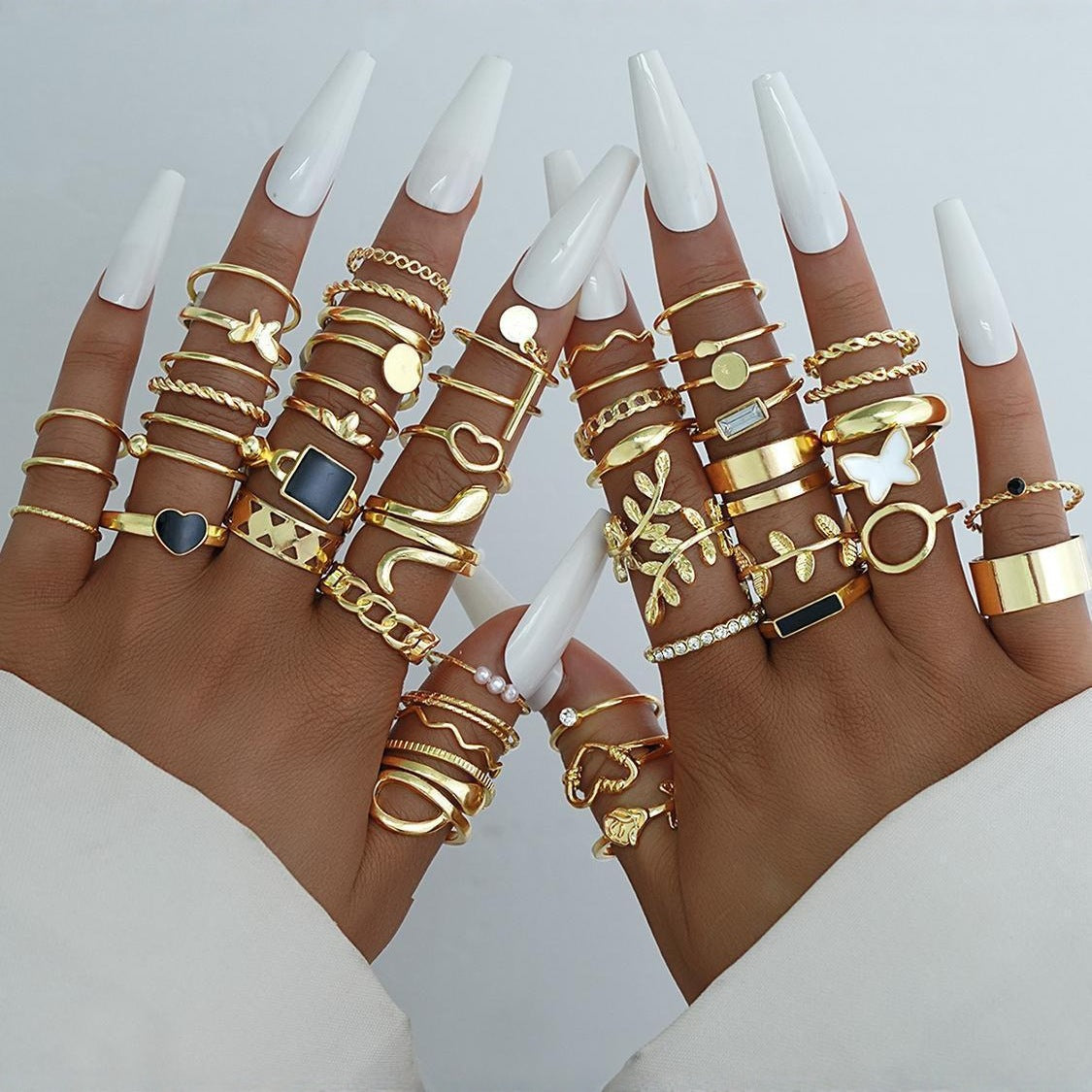 Damen Ring-Set mit modernen und kreativen Designvariationen Shop Nory