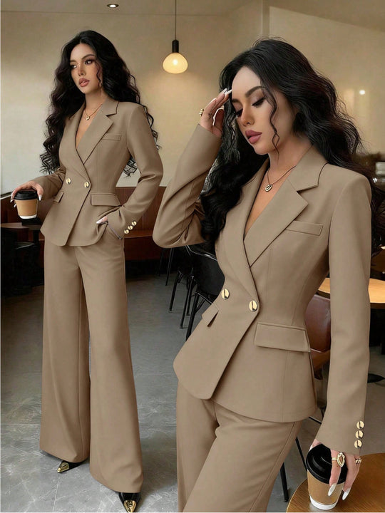 Damen Elegantes Blazer- und Hosen-Set Shop Nory