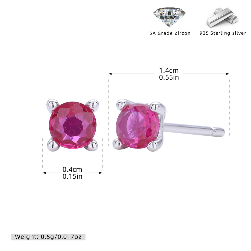 Damen Ohrstecker mit funkelndem Zirkon und hochwertiger 925er Sterlingsilberfassung Shop Nory