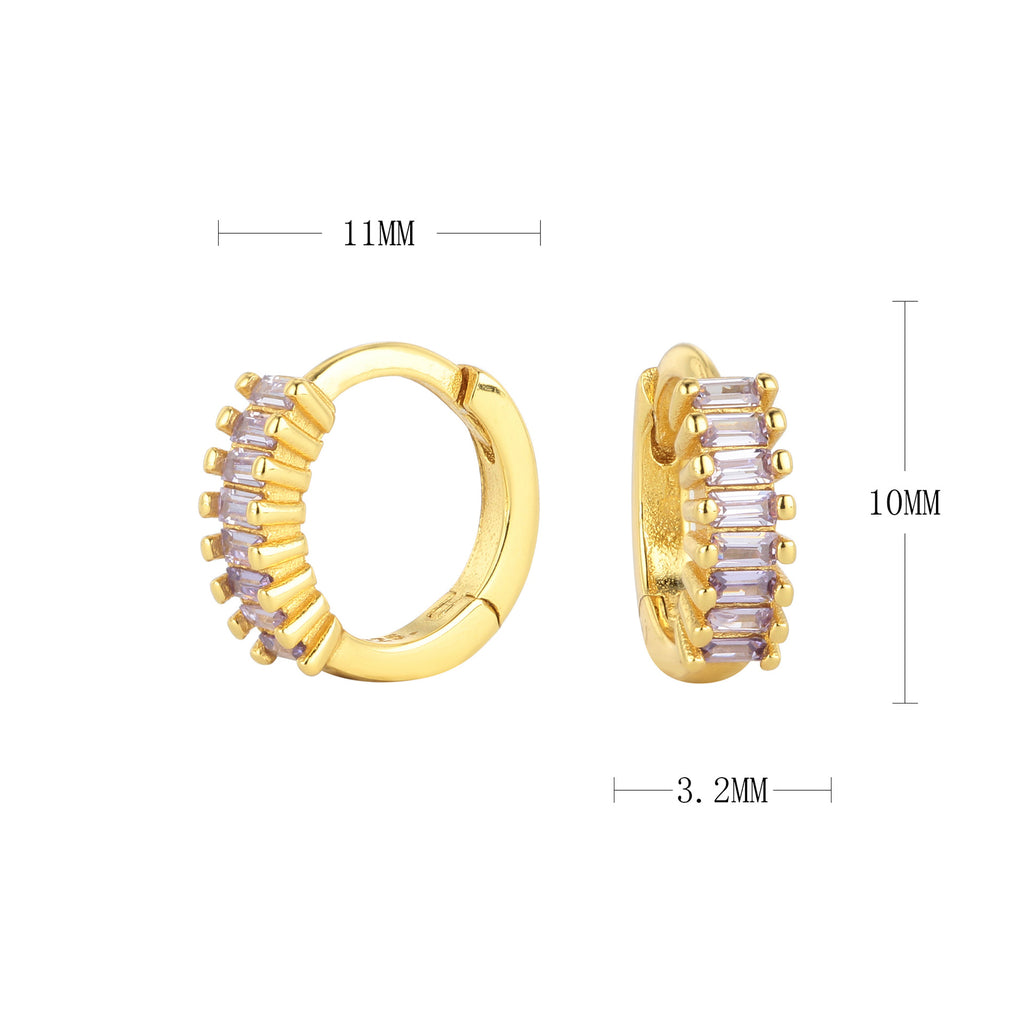 Damen Ohrringe mit pinken Zirkonsteinen in hochwertiger Goldfassung Shop Nory