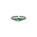 Damen Offener Ring mit elegantem Smaragd und filigranem Design Shop Nory
