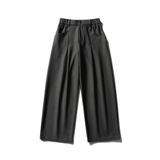 Damen Hochtaillierte Culotte‑Hose mit elastischem Rückenteil, soften Twill und dekorativen Vorderfalten Shop Nory