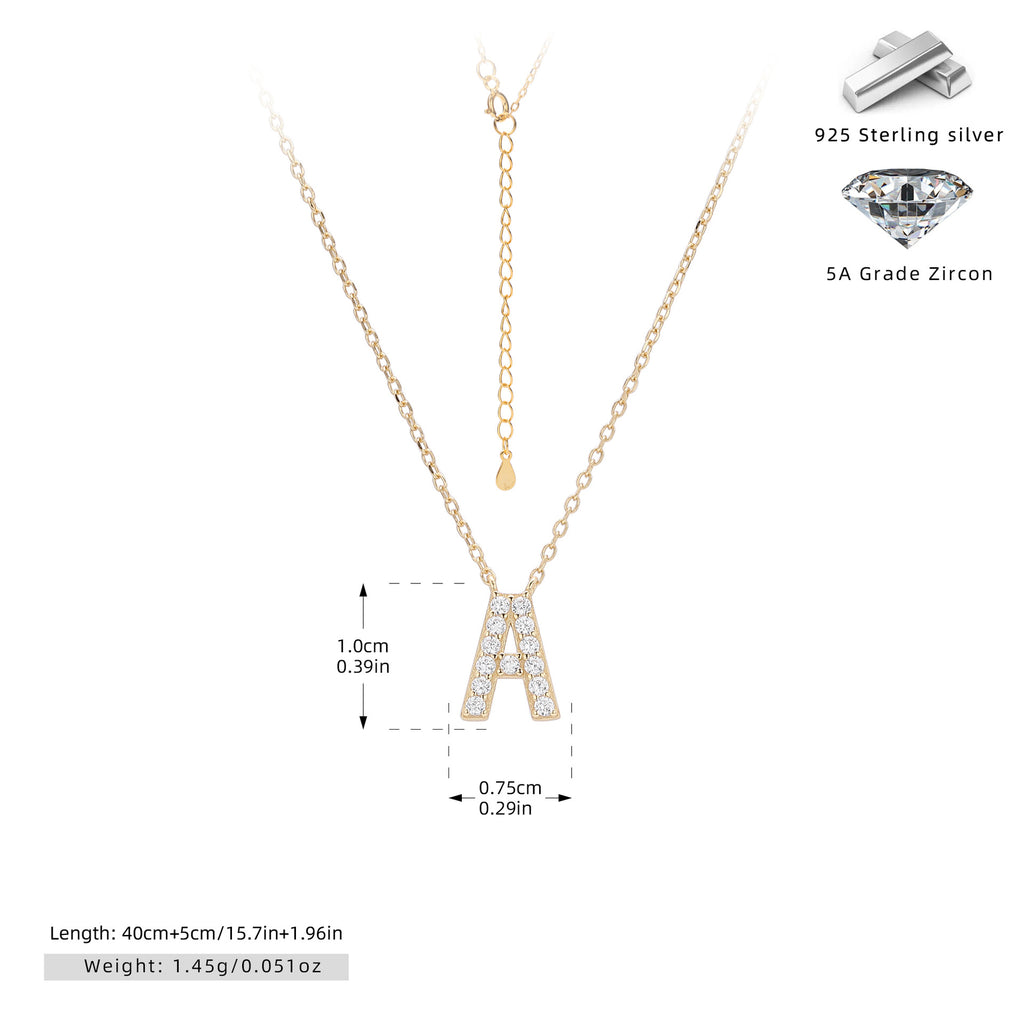 Damen Halskette mit Z-Anhänger und funkelnden Zirkonia Shop Nory