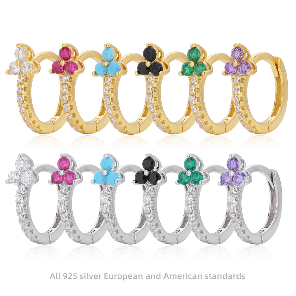 Damen Ohrhänger mit glitzerndem Zirkonmotiv und hochwertigem 925 Sterling Silber Shop Nory