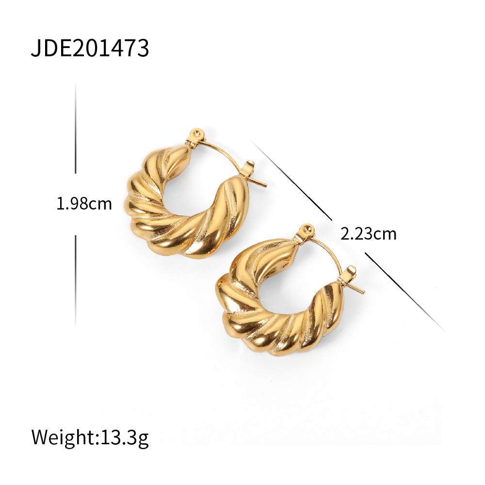 Damen Creolen mit funkelnden Zirkonia und modernem Doppelringdesign Shop Nory