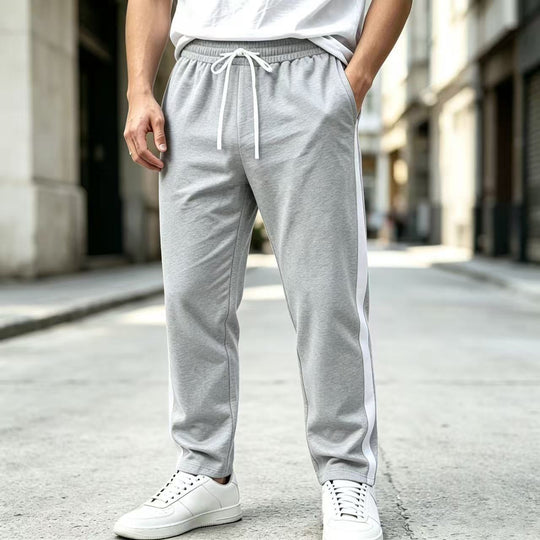 Herren Jogginghose mit seitlichem Kontraststreifen, elastischem Bund und Kordelzug Shop Nory