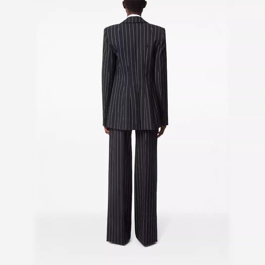 Damen Oversize Nadelstreifen Zweiteiliger Tailoring-Anzug mit weitem High‑Waist‑Hosenbein Shop Nory
