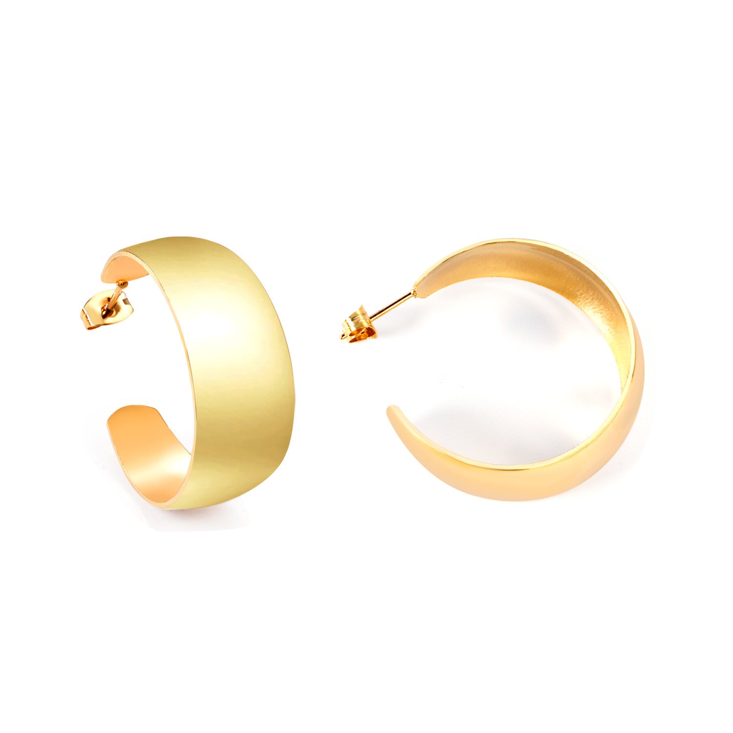 Damen Edelstahl Creolen mit innovativem Bambusdesign Shop Nory