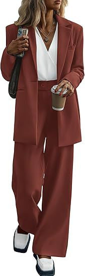 Damen Oversize-Hosenanzug mit Longblazer und weiter Bundfaltenhose Shop Nory