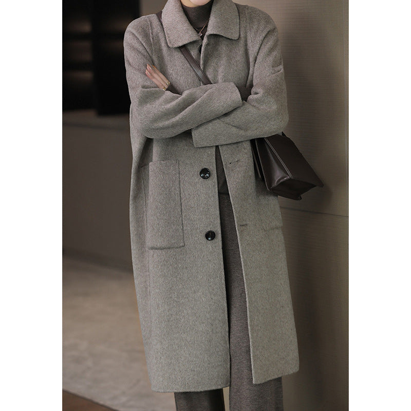 Damen Stilvolle Wollmantel Shop Nory