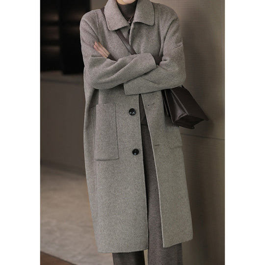 Damen Stilvolle Wollmantel Shop Nory