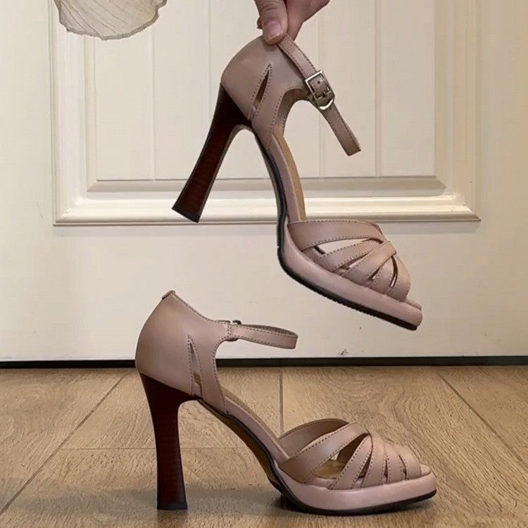 Damen elegante Sandalen mit verstellbarem Riemchen