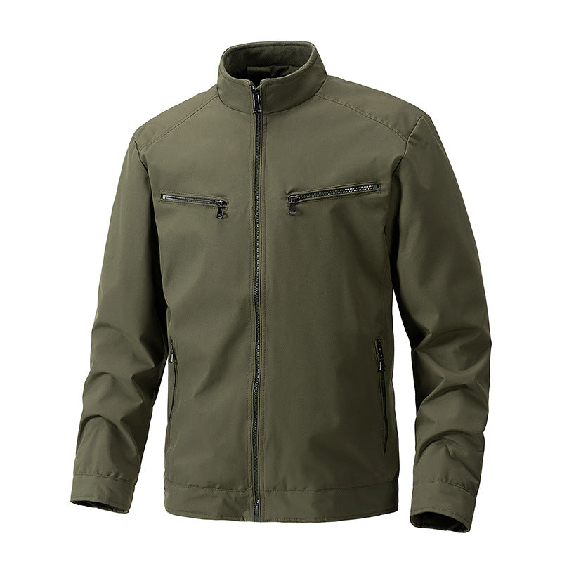 Herren Softshell-Outdoorjacke mit Stehkragen wasserabweisend und vier Reißverschlusstaschen Shop Nory