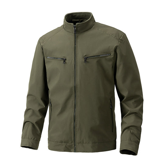 Herren Softshell-Outdoorjacke mit Stehkragen wasserabweisend und vier Reißverschlusstaschen Shop Nory