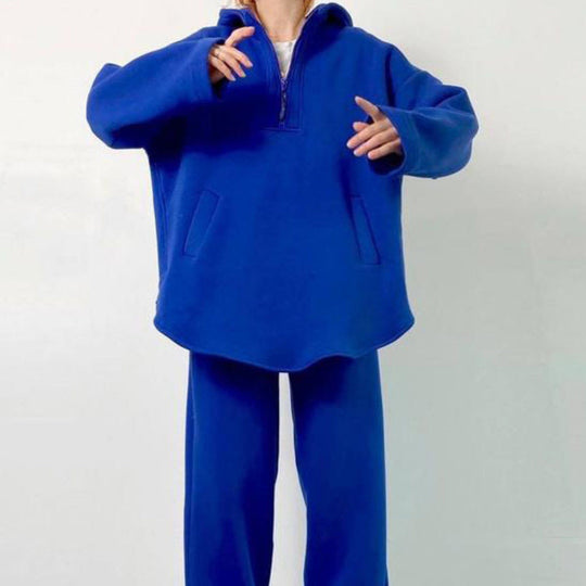 Damen lässiger Hoodie mit hochwertigem Reißverschluss und elastichem Bund