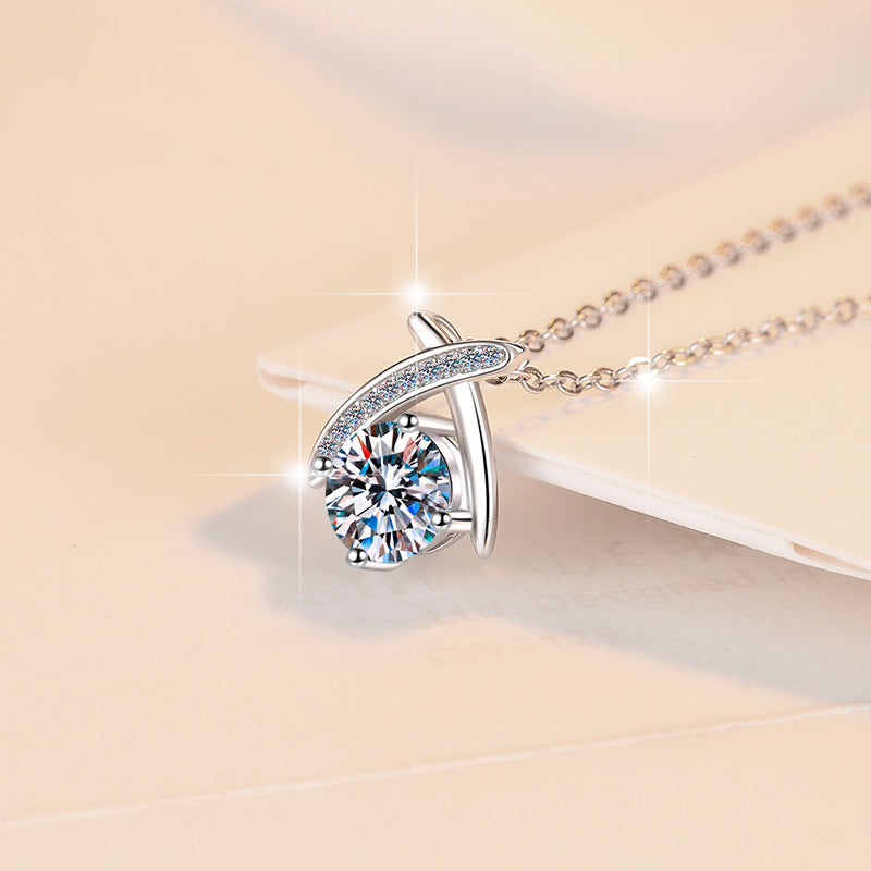Damen elegante Halskette mit exquisitem Kristall-Anhänger Shop Nory
