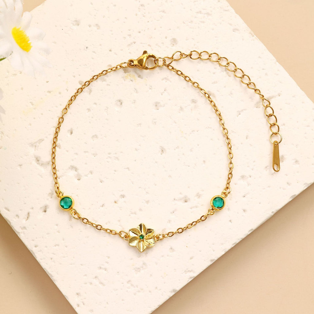 Damen filigranes Armband mit floralem Design Shop Nory