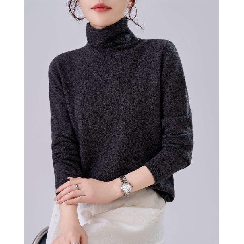 Damen Leichter Kaschmir-Mix Rollkragenpullover mit feinem Soft-Finish und schmaler Silhouette Shop Nory