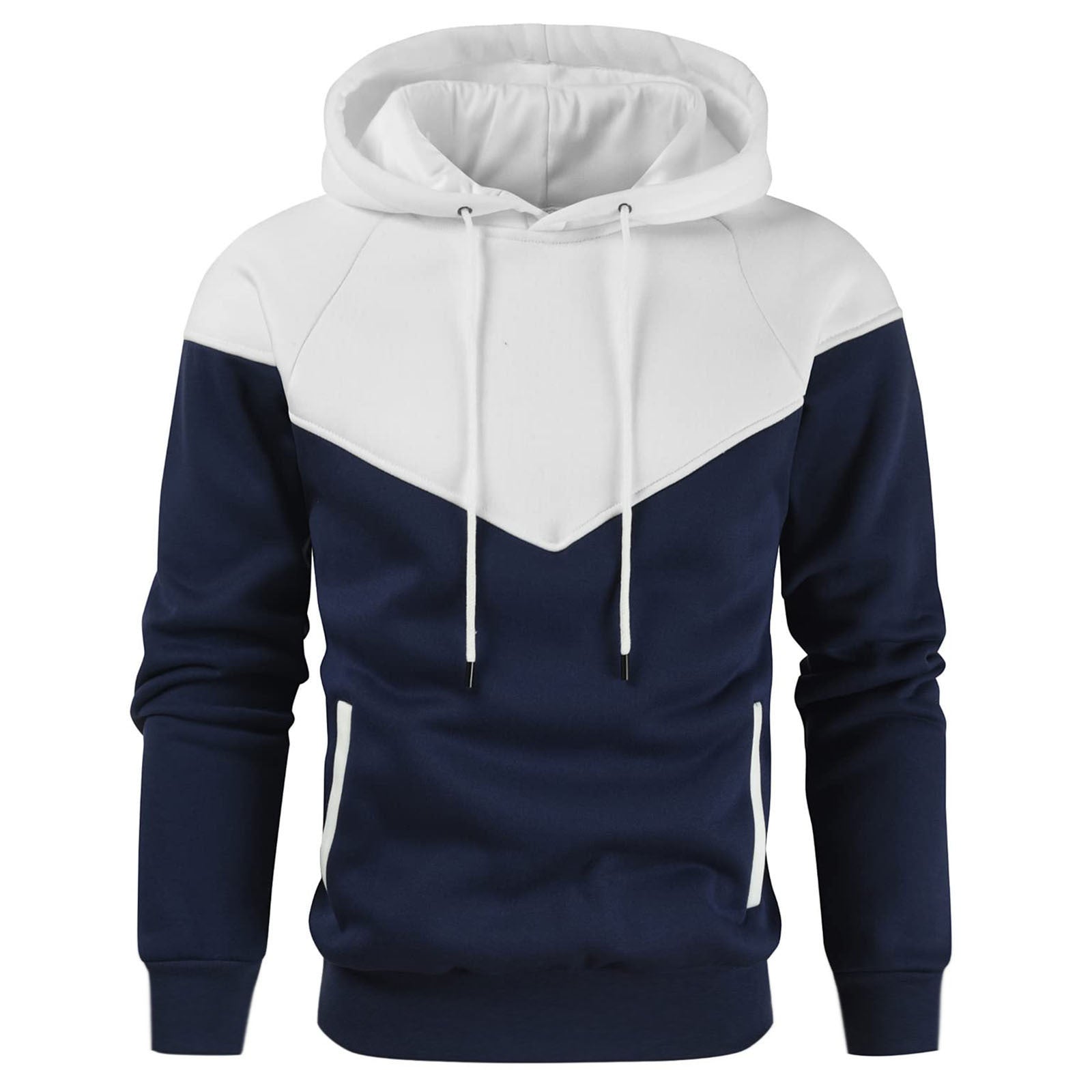 Herren modischer Hoodie mit innovativem Patchwork-Design