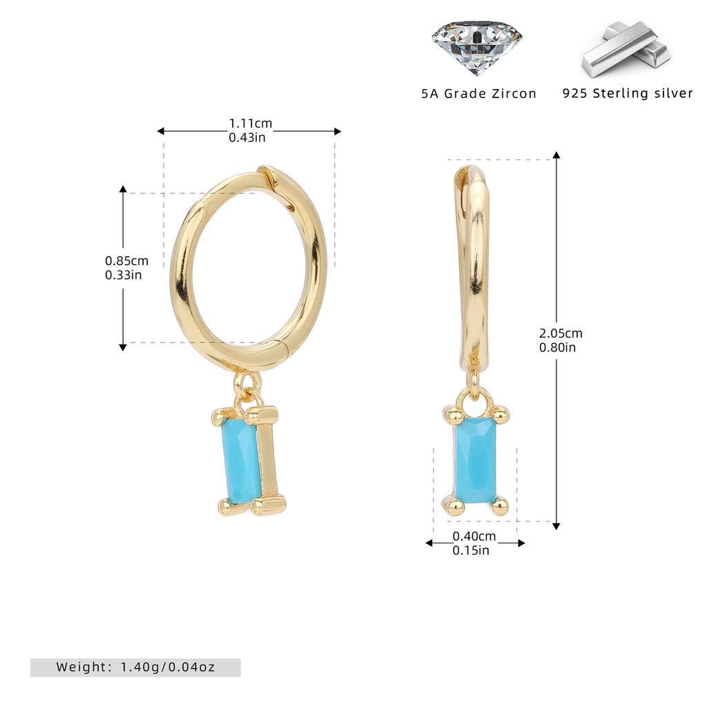 Damen Ohrhänger mit verführerischem Zirkonanhänger aus hochwertigem 925 Sterling Silber Shop Nory