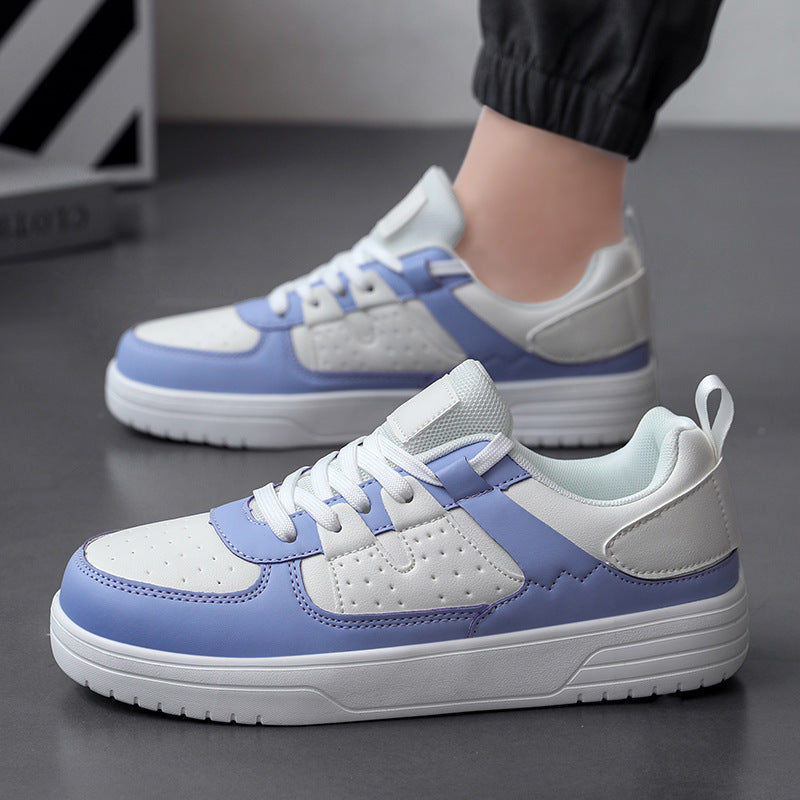 Unisex nan Plateausneaker aus Lederimitat mit atmungsaktivem Mesh-Zungenbereich und stoßdämpfender Profilsohle