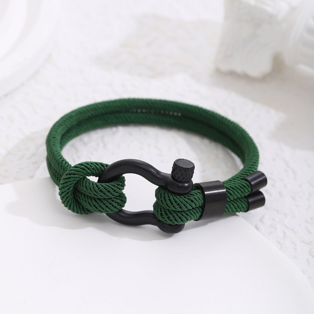 Herrenarmband aus geflochtenem Paracord mit stylischem Metallverschluss Shop Nory