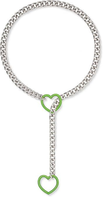 Damen auffällige Kette mit Herzanhängern und charakteristischem Design Shop Nory