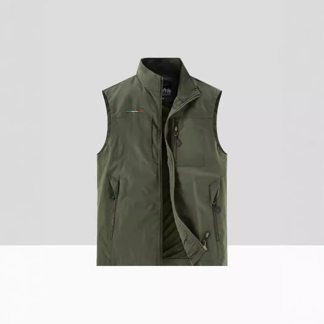 Herren Leichte multifunktionale Outdoor-Utility‑Weste mit Mesh‑Futter und mehreren Reißverschlusstaschen Shop Nory