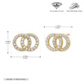 Damen Ohrstecker mit verspieltem Doppelring-Design aus 925 Sterling Silber Shop Nory