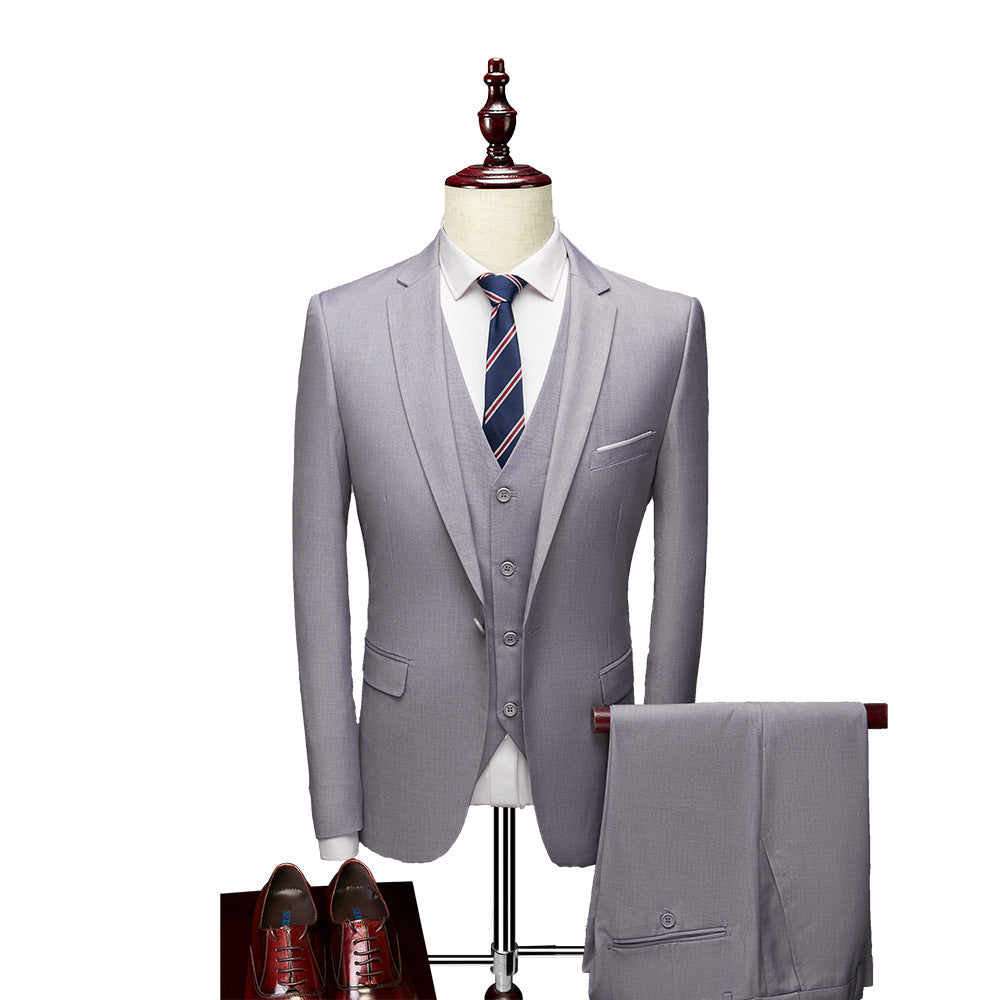Herren Dreiteiliger Slim-Fit Businessanzug mit Weste und schmaler Silhouette Shop Nory