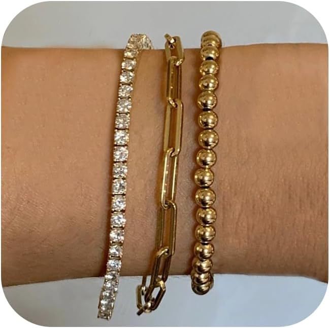 Damen Armband aus funkelnden Zirkonia-Steinen und robustem Kettendesign Shop Nory