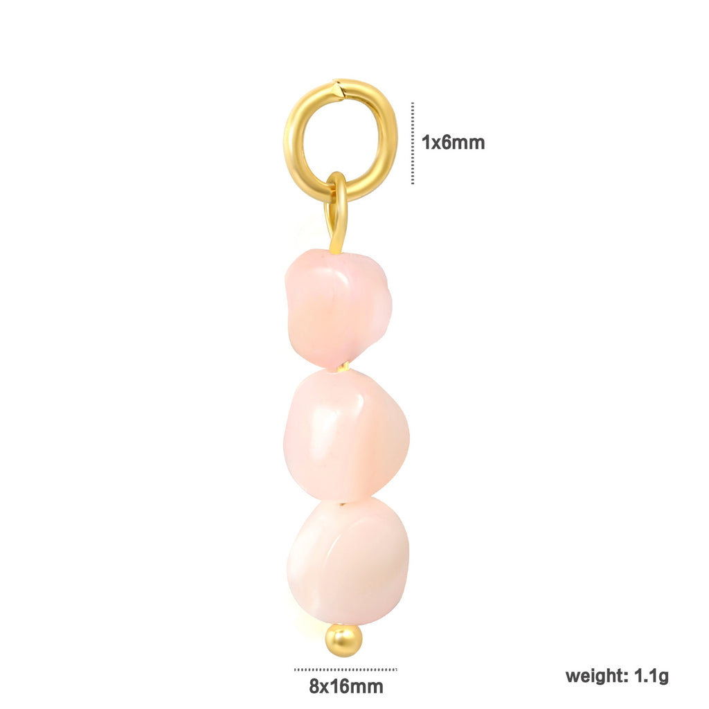 Damen Anhänger mit natürlichem Stein und goldenem Akzent Shop Nory