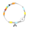 Damenarmband mit bunten Perlen und charmantem Regenbogen Shop Nory