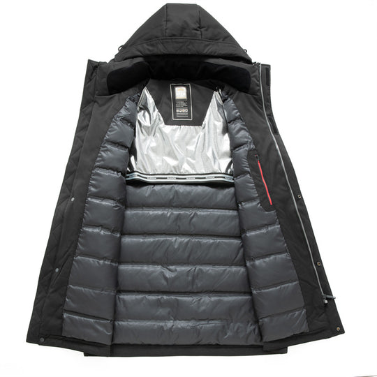 Herren Wasserdichter Steppparka mit Kapuze und Thermofutter Shop Nory