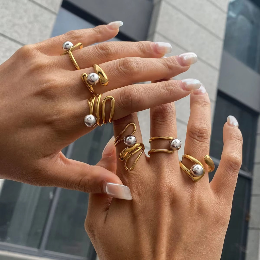 Damen trendiger Statement-Ring Shop Nory