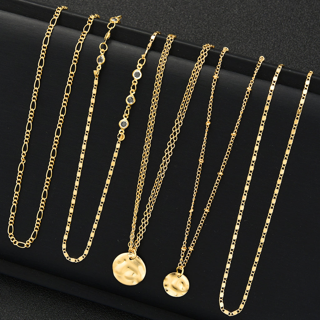 Damen mehrlagige Halskette mit filigranen Designs und eleganten Anhängern Shop Nory