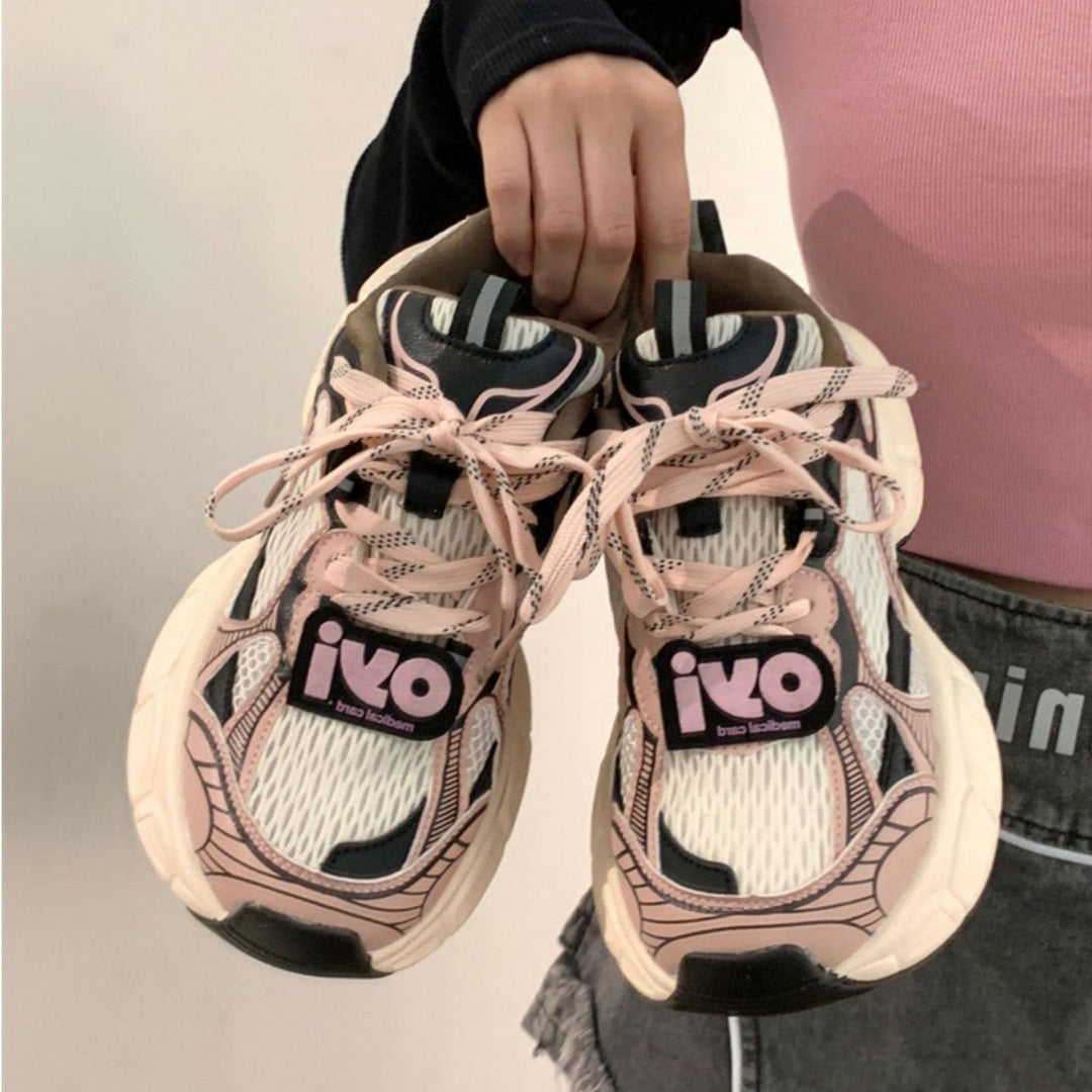 Damen Atmungsaktive Lauf Sneakers mit gepolsterter Sohle und trendigem Design