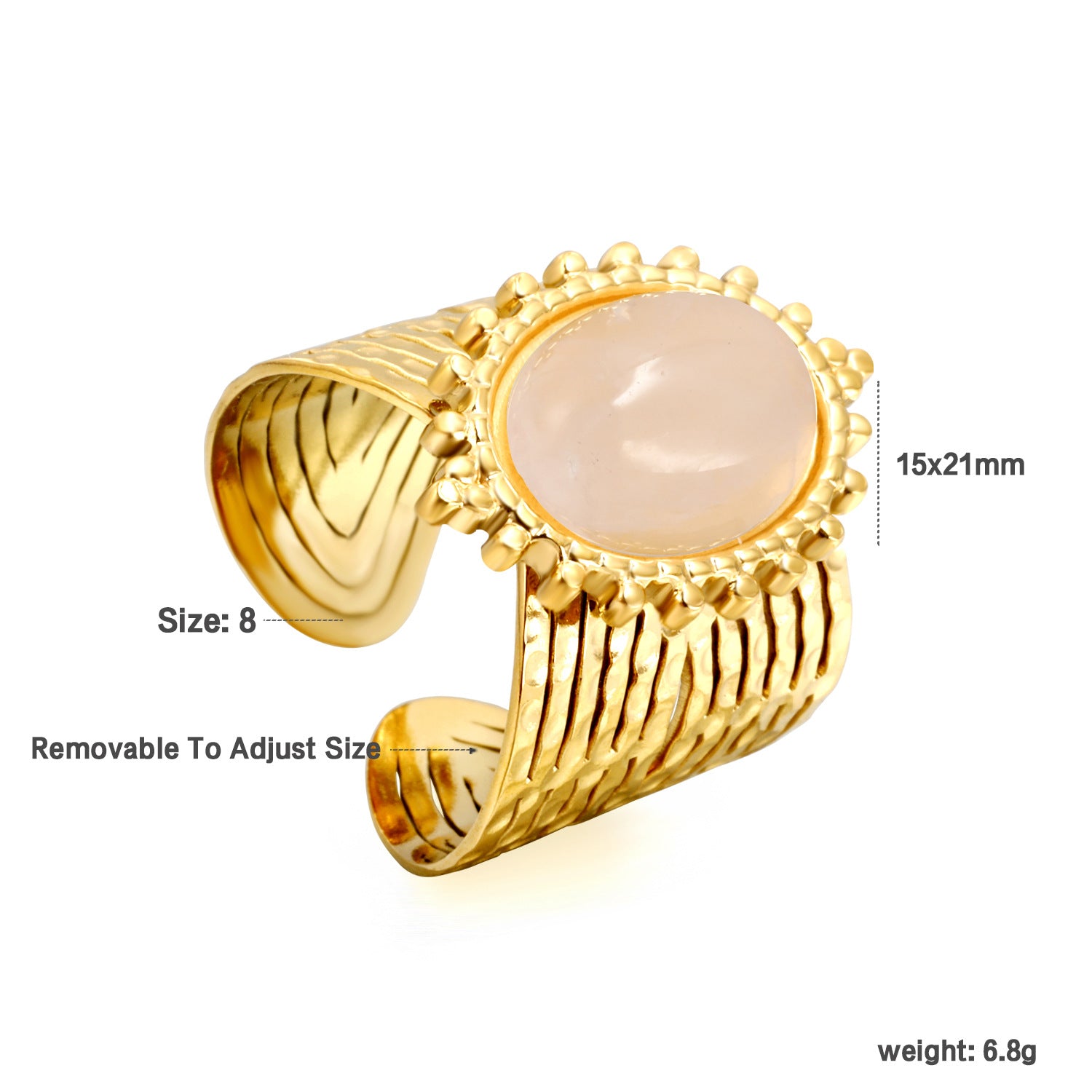 Damen Offener Ring mit kunstvollem Sonnenmotiv und anpassbarem Design Shop Nory