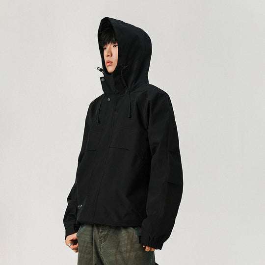Herren Technische Kapuzen-Softshelljacke mit hohem Kragen und verstellbarem Saum Shop Nory