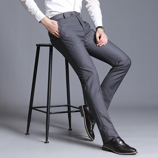 Herren elegante Slim-Fit Anzughose