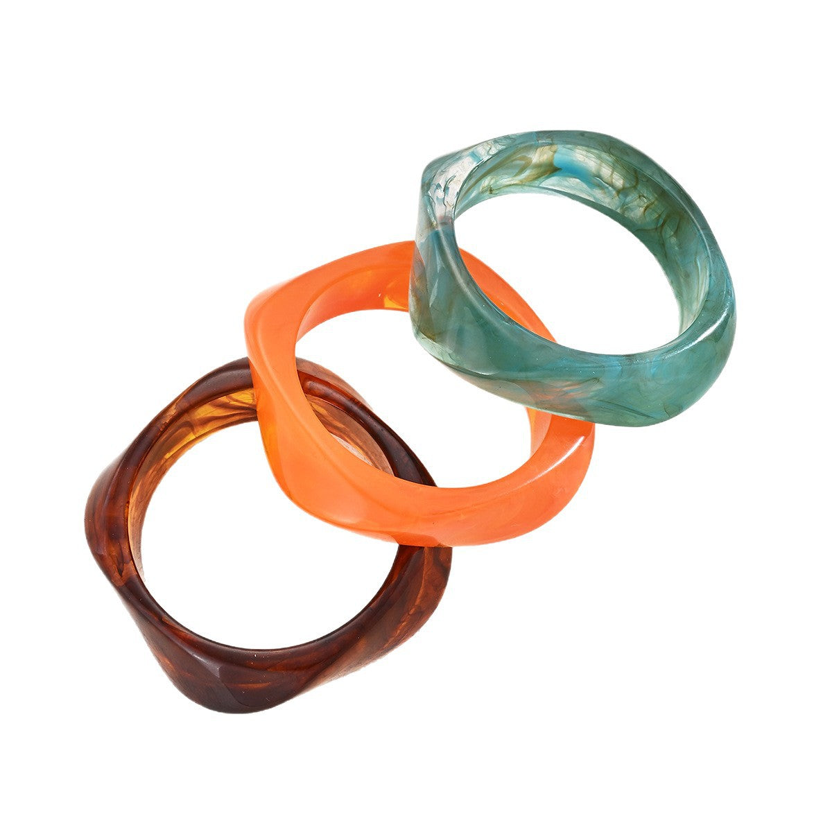 Damen Armreif-Set aus hochwertigem Acryl mit kunstvollem Design Shop Nory