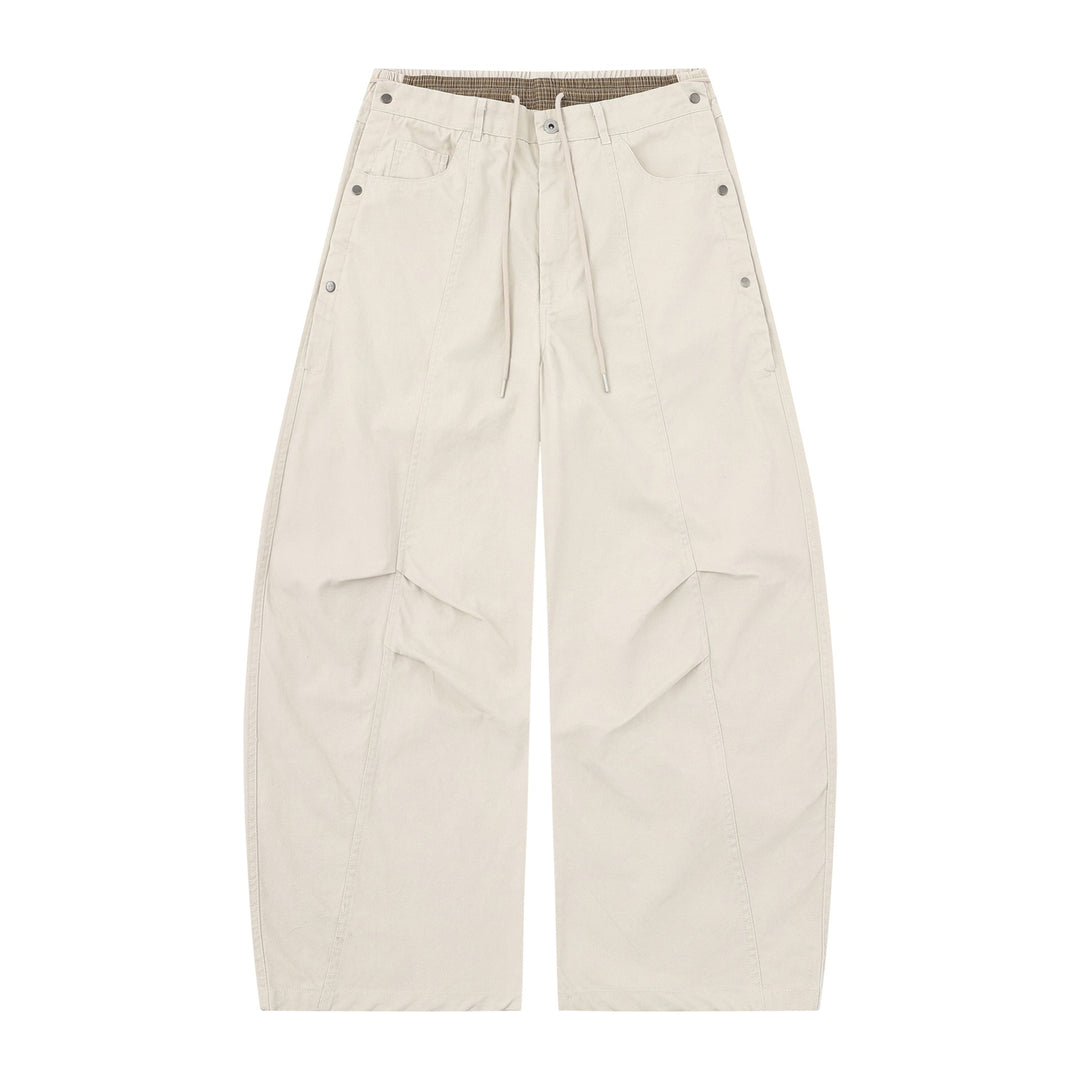 Damen Weite Culotte-Hose mit elastischem Tunnelzugbund und Cargo-Details Shop Nory