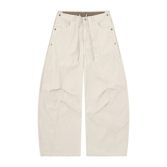 Damen Weite Culotte-Hose mit elastischem Tunnelzugbund und Cargo-Details Shop Nory