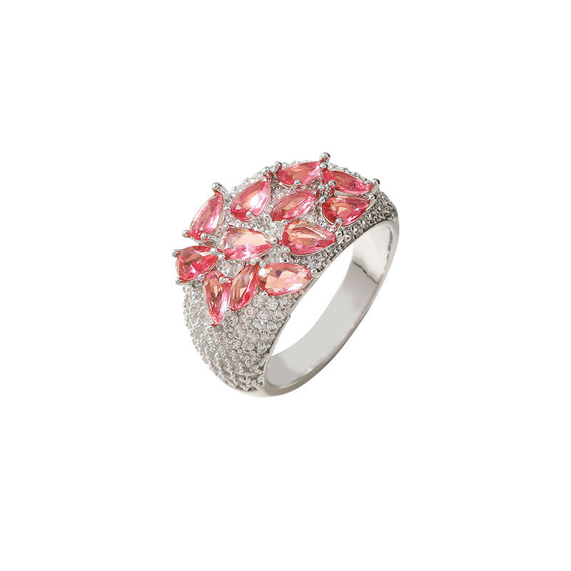 Damen Funkelnder Statement-Ring mit kunstvollen Zirkonia und lebhaften Edelsteinen Shop Nory