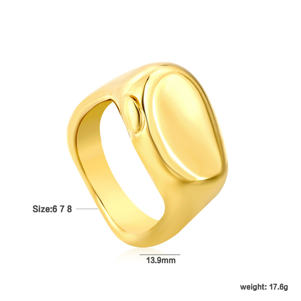Damen Muschelring aus hochwertigem Edelstahl mit modernem Design Shop Nory